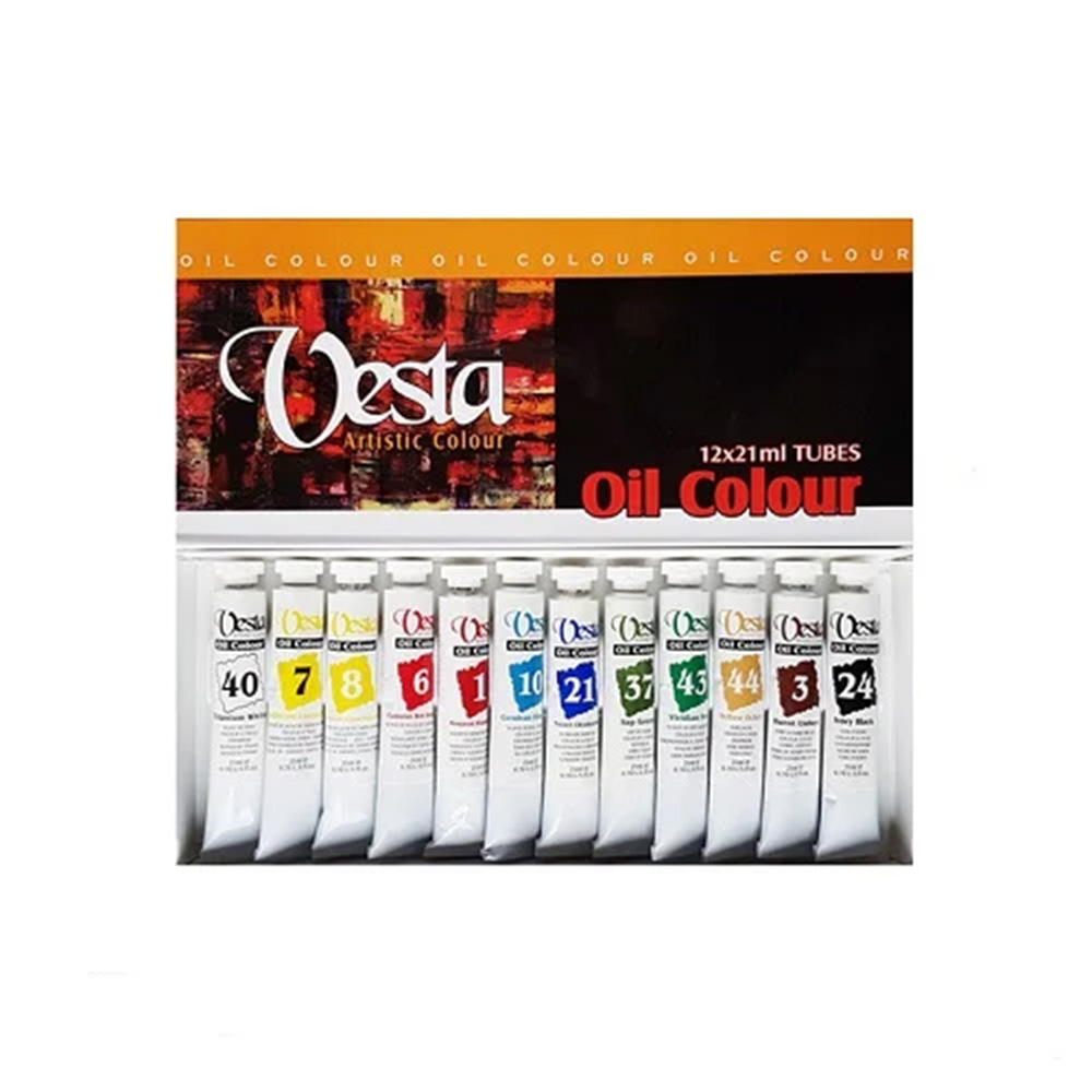 رنگ روغن تپوپی 21 میل 12 رنگ (برند وستا)