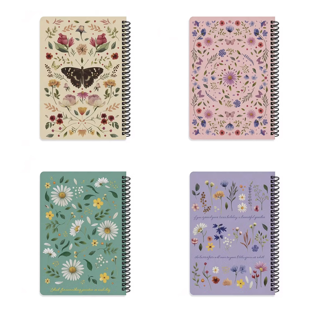 دفتر ۱۰۰ برگ سیمی جلد سخت با استیکر طرح نیچر (برند لانگو)-۱.jpg