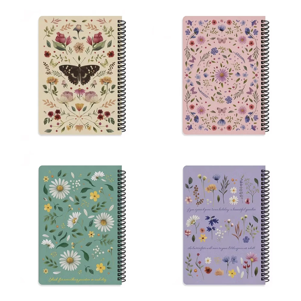 دفتر ۱۰۰ برگ سیمی جلد سخت با استیکر طرح نیچر (برند لانگو)-۱.jpg