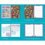 دفتر ۱۰۰ برگ سیمی جلد سخت با استیکر طرح مانسترز (برند لانگو)-۲.jpg