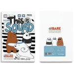 دفتر ۱۰۰ برگ سیمی جلد سخت با استیکر طرح سه خرس (برند لانگو)-۵.jpg