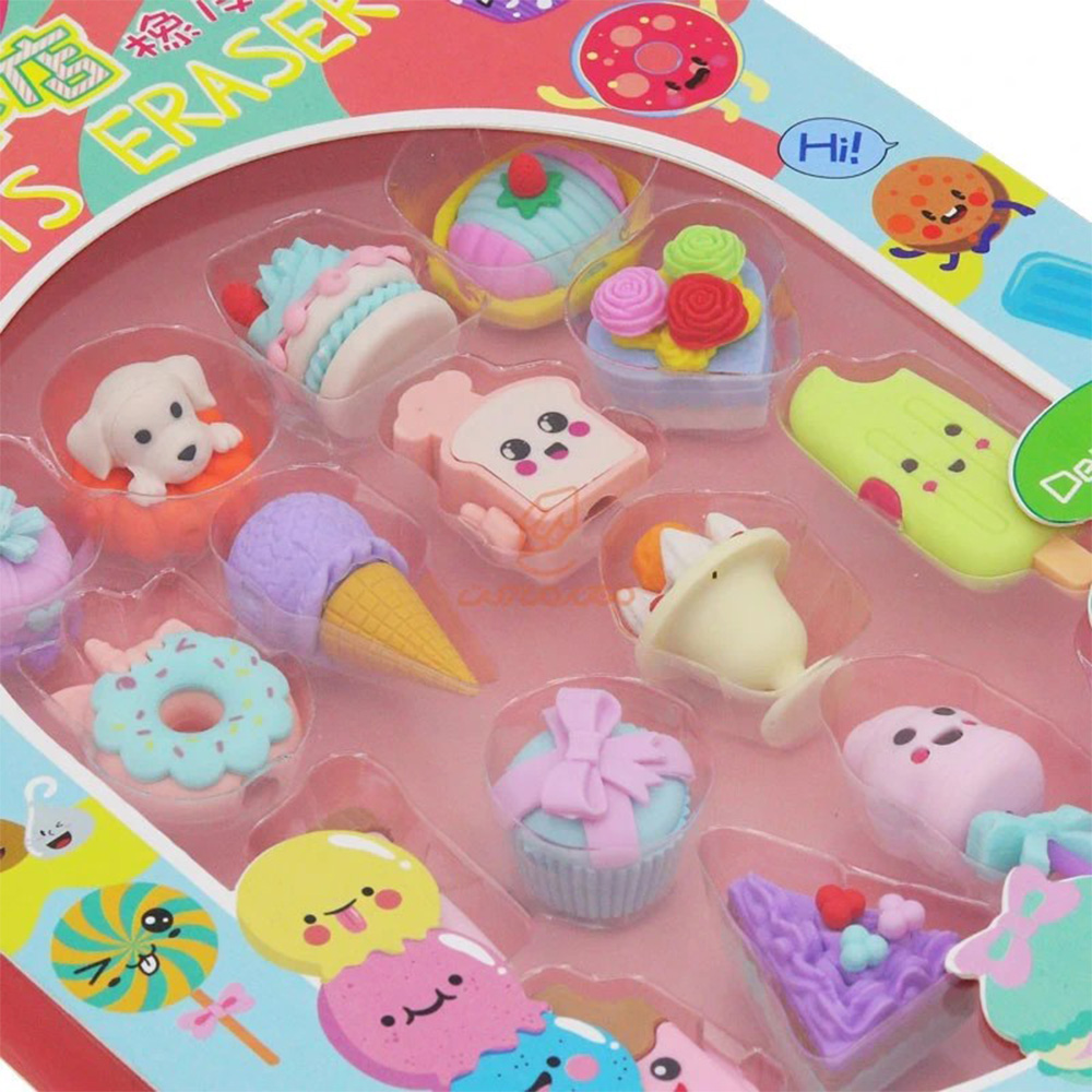 پاک کن فانتزی طرح شیرینی بسته ۱۵ عددی-۲.jpg