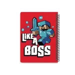 دفتر ۱۰۰ برگ سیمی جلد سخت با استیکر طرح ماینکرفت (برند لانگو)-۳.jpg