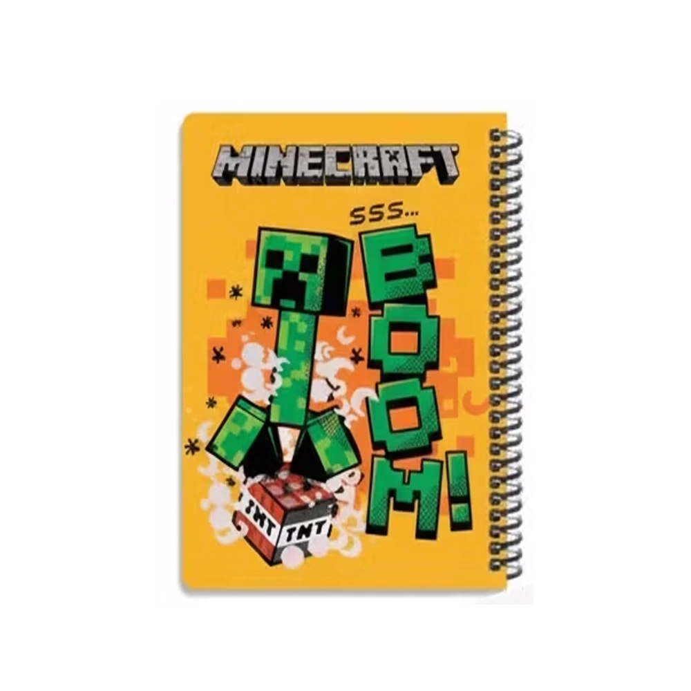 دفتر ۱۰۰ برگ سیمی جلد سخت با استیکر طرح ماینکرفت (برند لانگو)-۲.jpg