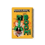 دفتر ۱۰۰ برگ سیمی جلد سخت با استیکر طرح ماینکرفت (برند لانگو)-۲.jpg