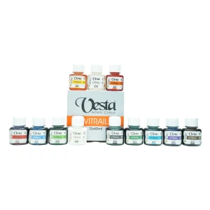 رنگ ویترای ۴۰ میل ۱۲ رنگ (برند وستا)