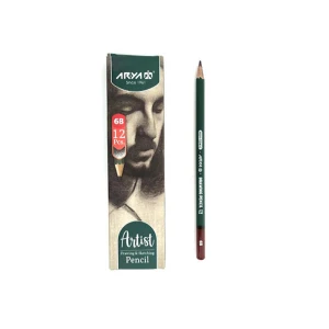 مداد طراحی ۶B مشکی سری آرتیست (برند آریا)