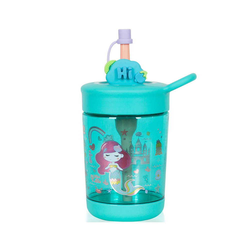 لیوان نی دار با همزن ۵۰۰ میل طرح پری دریایی (برند وست)