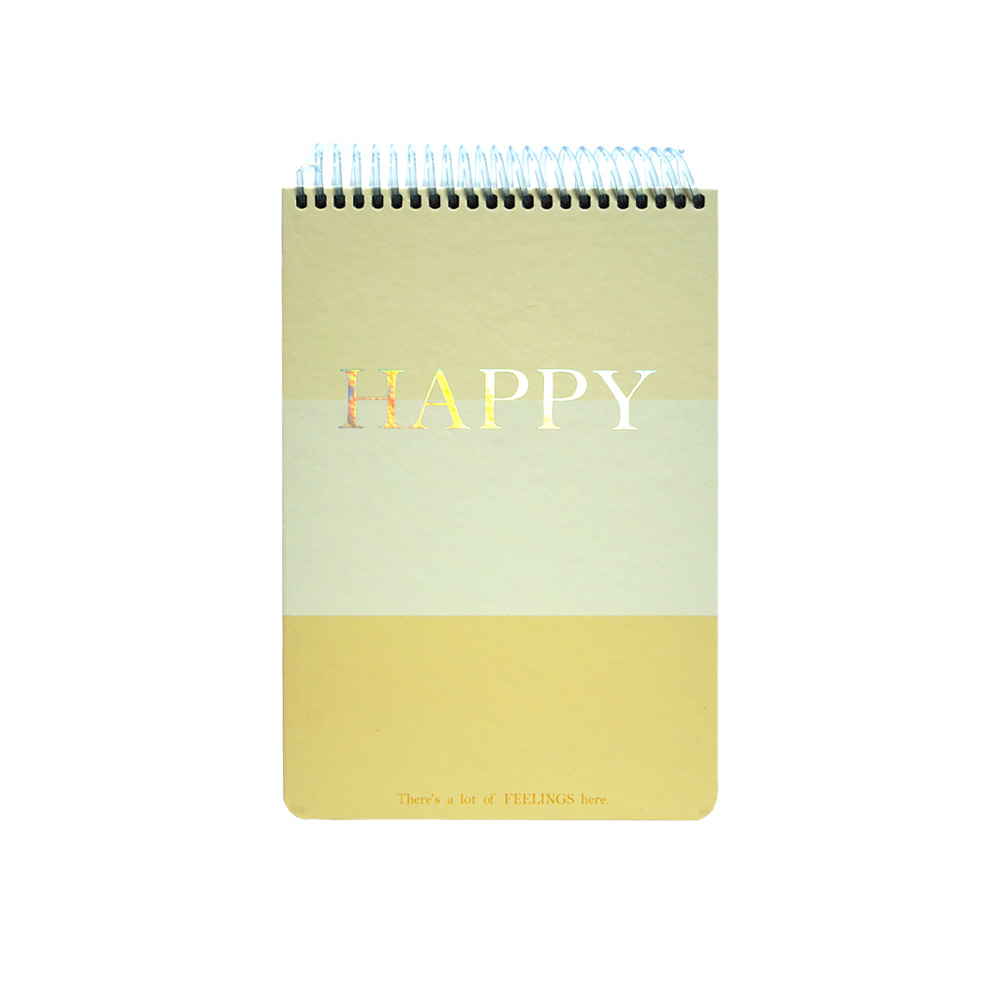 دفتر یادداشت 100 برگ سیمی A5 سری هپی پرونوت (برند لانگو)-زرد.jpg