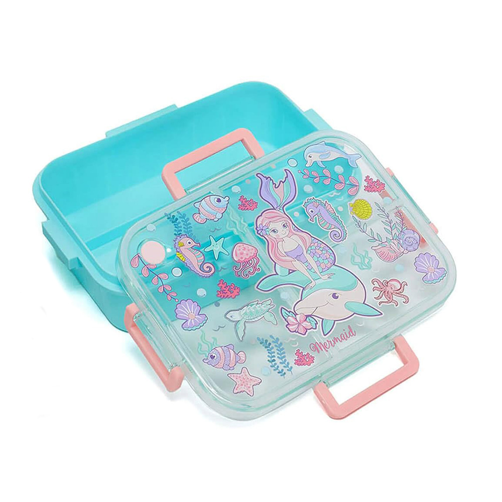 ظرف غذا مستطیل سه قسمتی ۱۲۰۰ میل طرح دریایی (برند وست)-۲.jpg