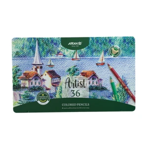 مداد رنگی جعبه فلزی حرفه ای سری آرتیست ۳۶ رنگ (برند آریا)