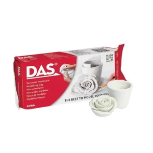خمیر مجسمه سازی هوا خشک ۵۰۰ گرمی رنگ سفید (برند داس)