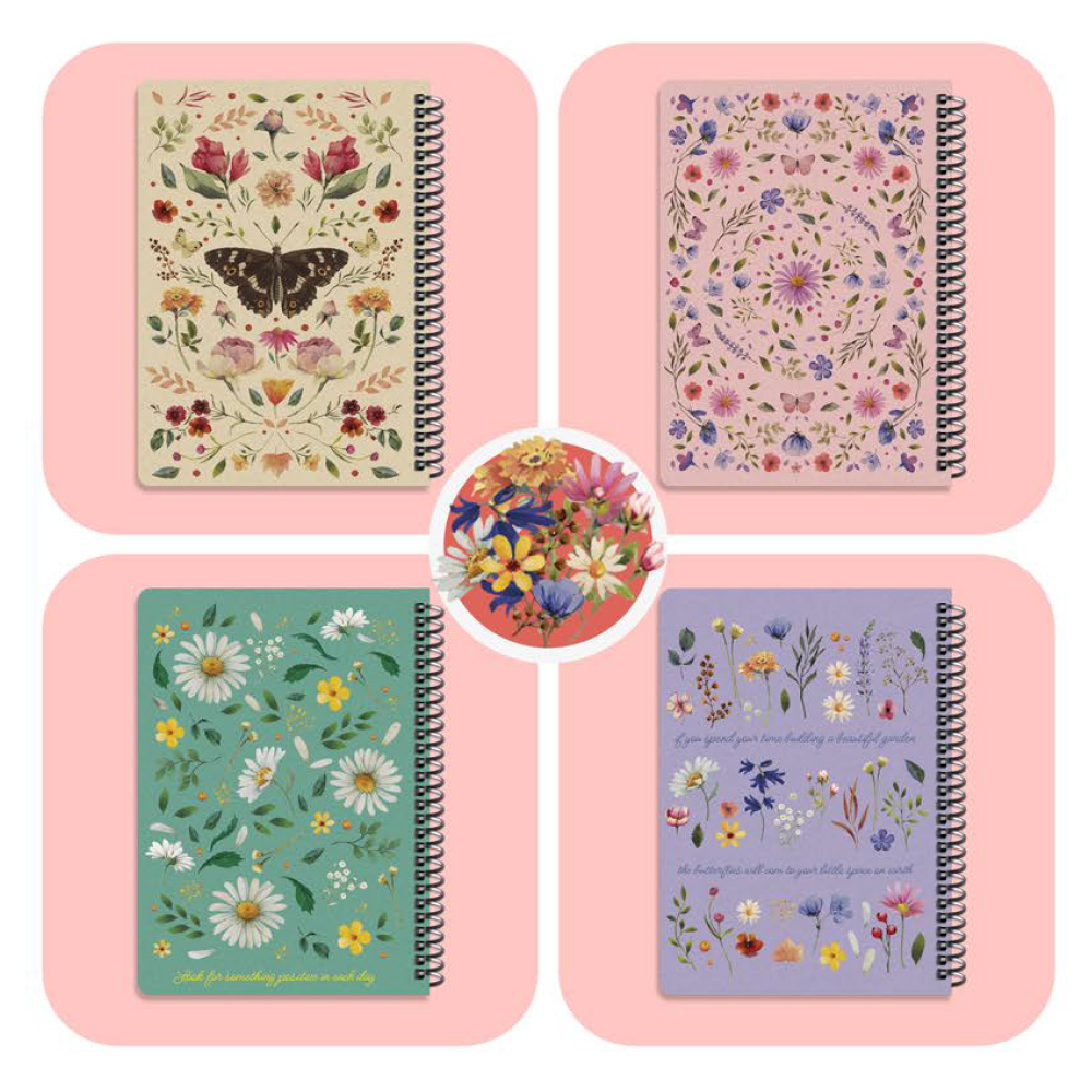 دفتر ۱۰۰ برگ سیمی جلد سخت با استیکر طرح نیچر (برند لانگو)-7.jpg