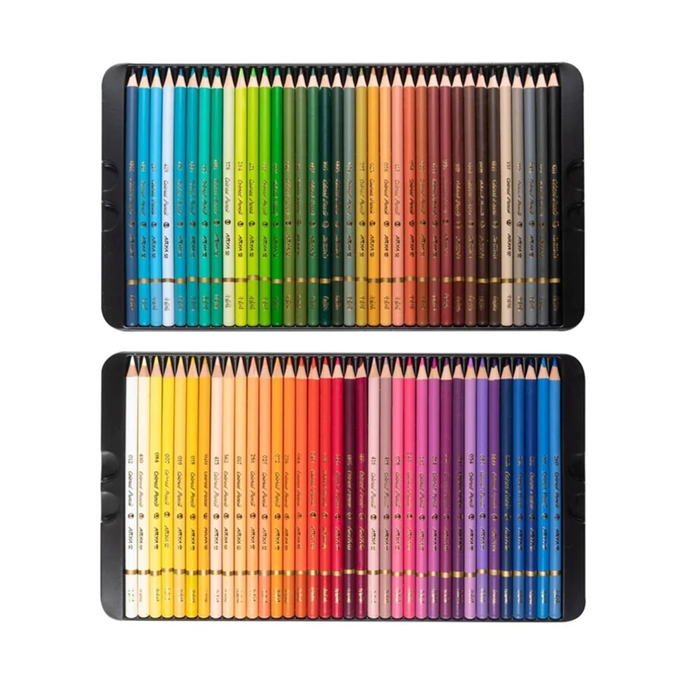 مداد رنگی جعبه فلزی حرفه ای سری آرتیست ۷۲ رنگ (برند آریا)-۳.jpg