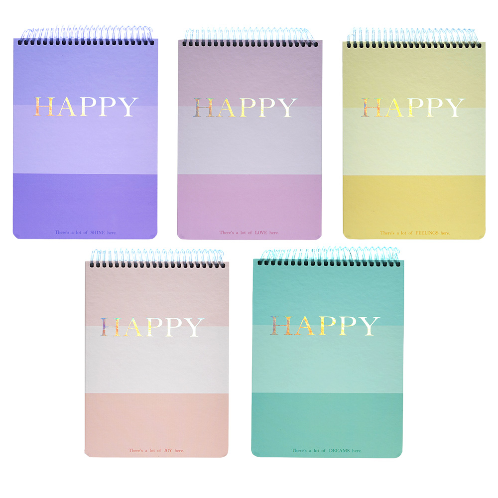 دفتر یادداشت 100 برگ سیمی A5 سری هپی پرونوت (برند لانگو)