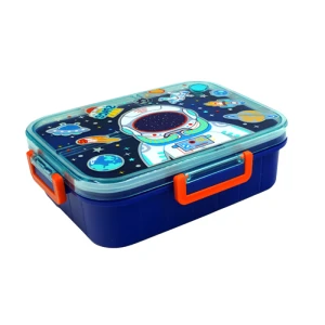 ظرف غذا مستطیل سه قسمتی ۱۲۰۰ میل طرح فضانورد (برند وست)