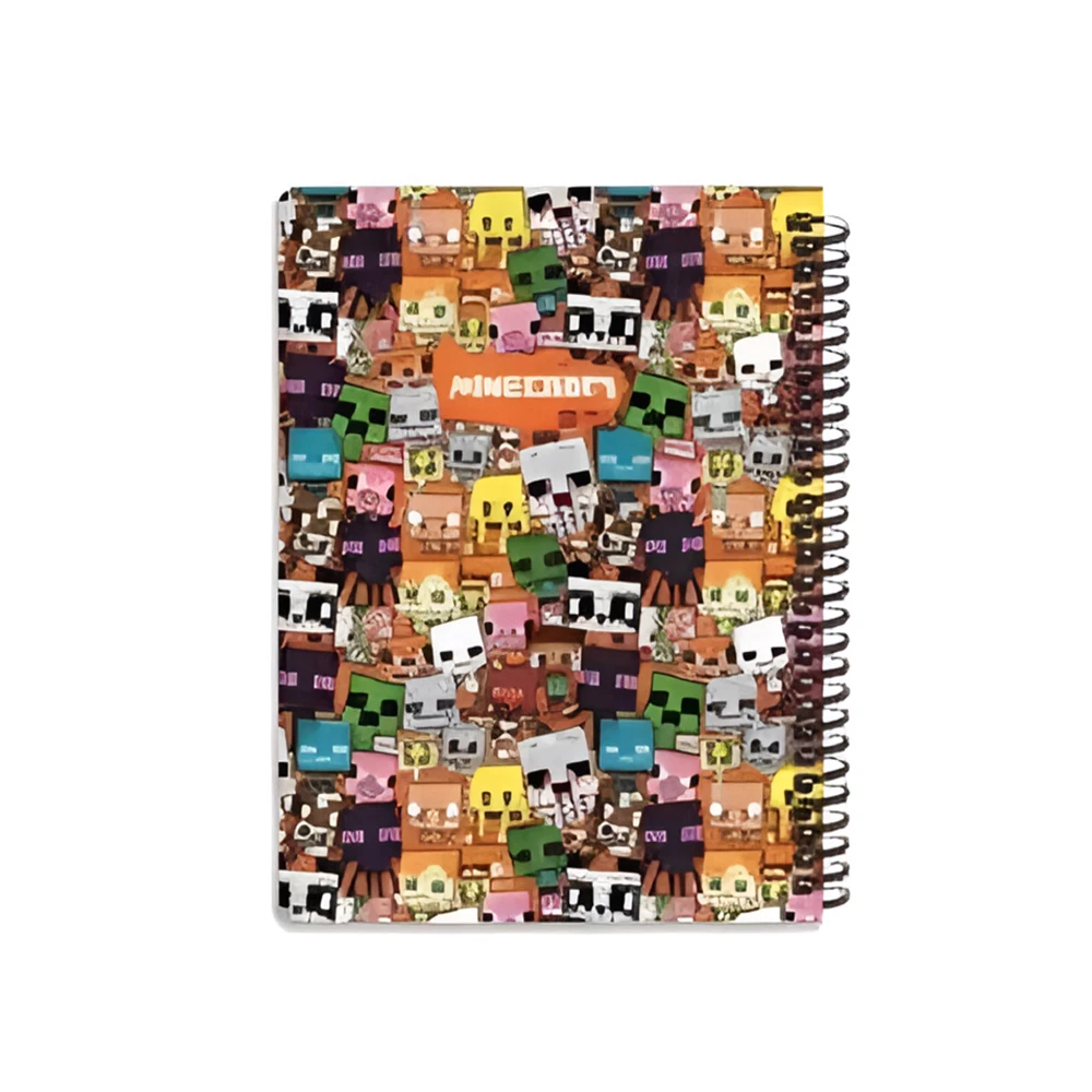 دفتر ۱۰۰ برگ سیمی جلد سخت با استیکر طرح ماینکرفت (برند لانگو)-۸.jpg