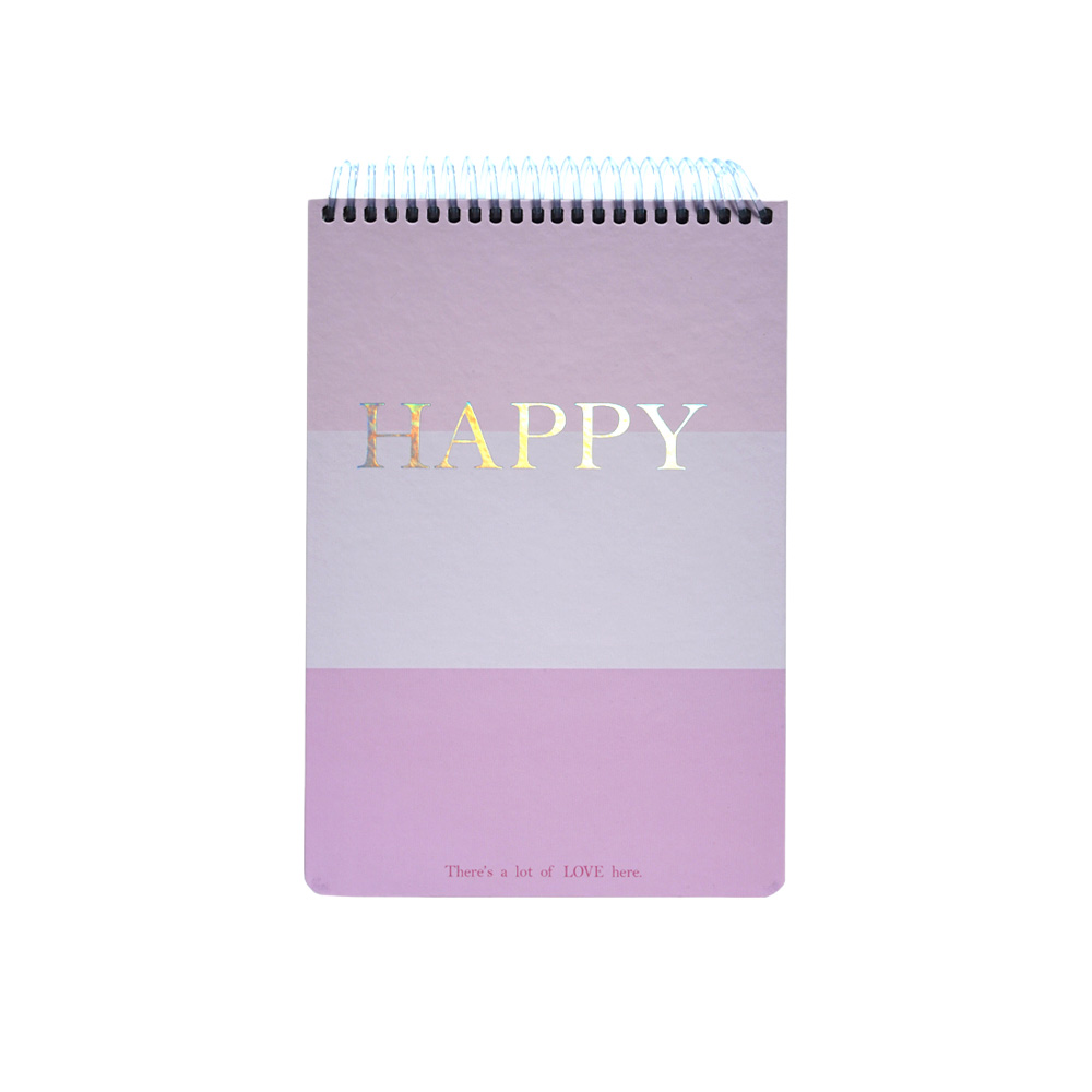 دفتر یادداشت 100 برگ سیمی A5 سری هپی پرونوت (برند لانگو)-صورتی.jpg