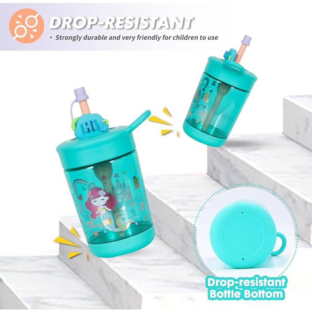 لیوان نی دار با همزن ۵۰۰ میل طرح پری دریایی (برند اسکول فنز)-۳.jpg