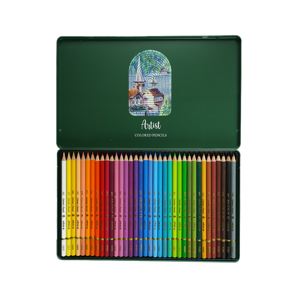 مداد رنگی جعبه فلزی حرفه ای سری آرتیست ۳۶ رنگ (برند آریا)-۱.jpg