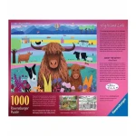 پازل ۱۰۰۰ تکه طرح زندگی در ارتفاعات Highland Life (برند رونزبرگر)-۲.jpg