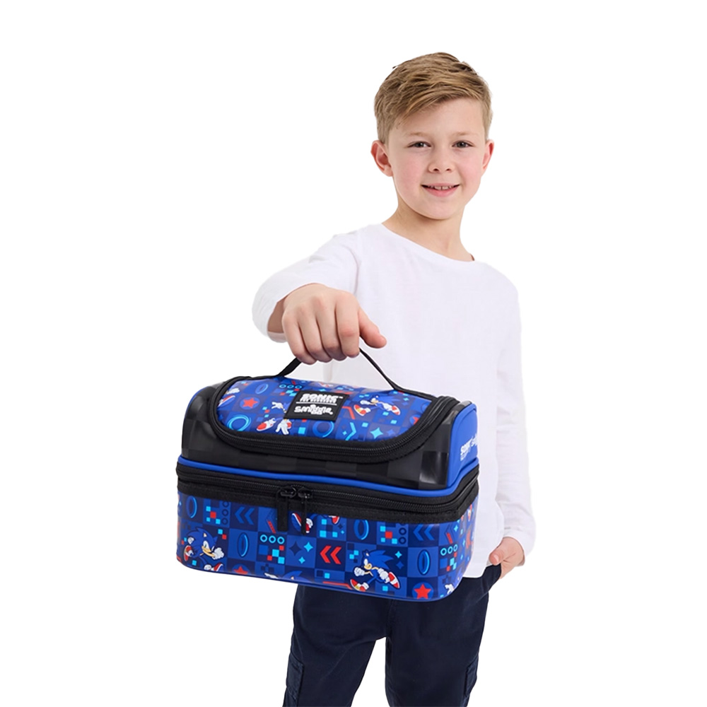 کیف ظرف غذا دوجداره دو زیپ طرح سونیک (برند اسمیگل)-۳.jpg