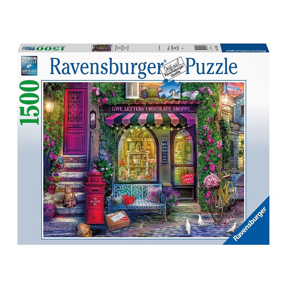 پازل ۱۵۰۰ تکه طرح نامه ها عاشقانه شکلات فروشی Love Letters Chocolate Shop (برند رونزبرگر)-۱.jpg