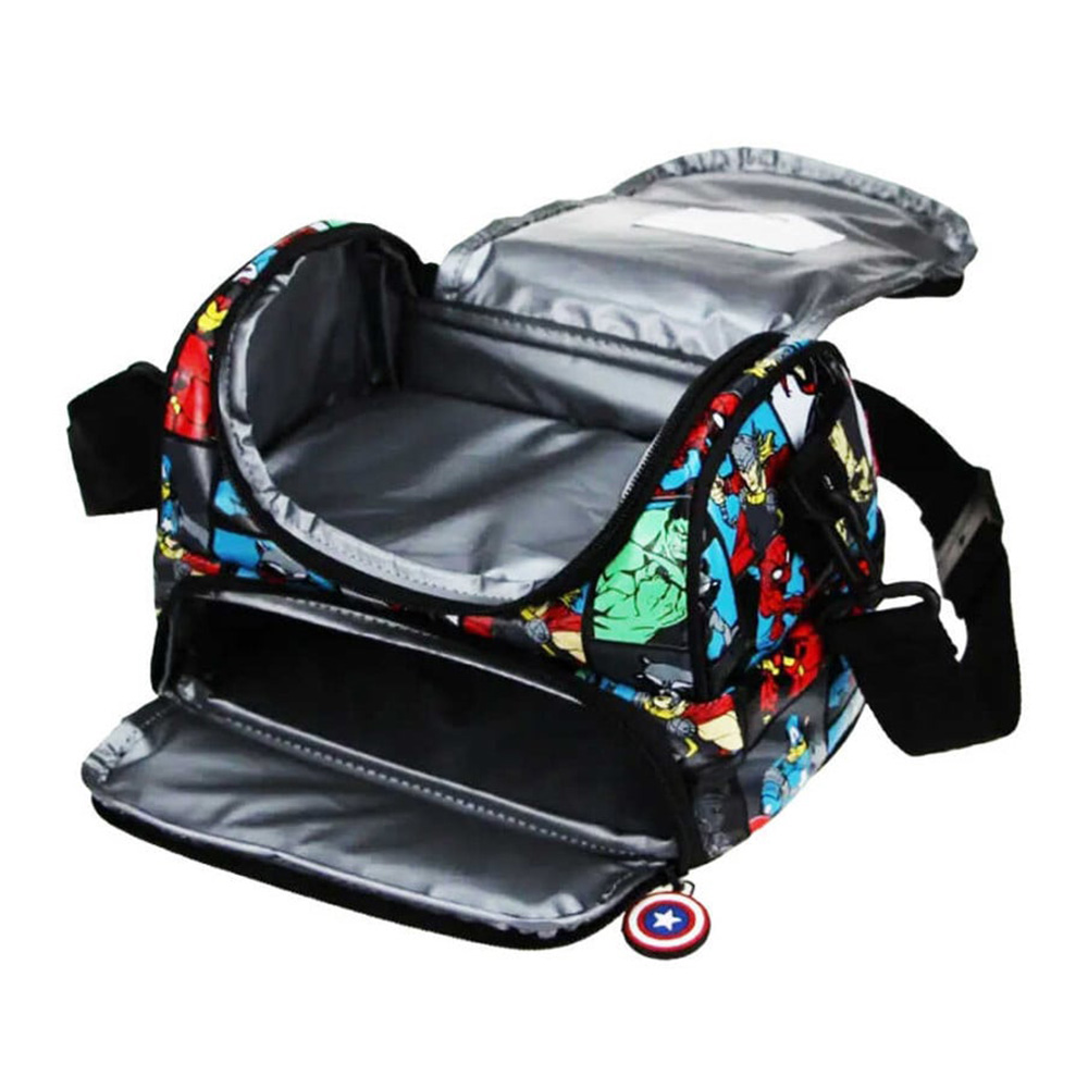 کیف ظرف غذا دوجداره دو زیپ طرح مارول (برند اسمیگل)-1.jpg