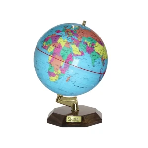 کره جغرافیایی پایه چوبی گالری سایز ۲۰ (برند ایده)