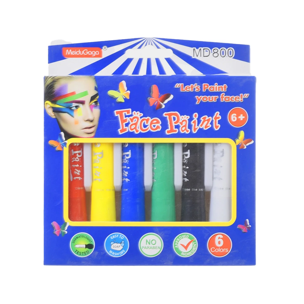 پاستل گچی پیچی گریم صورت 6 رنگ (برند Meidugaga)-۱.jpg