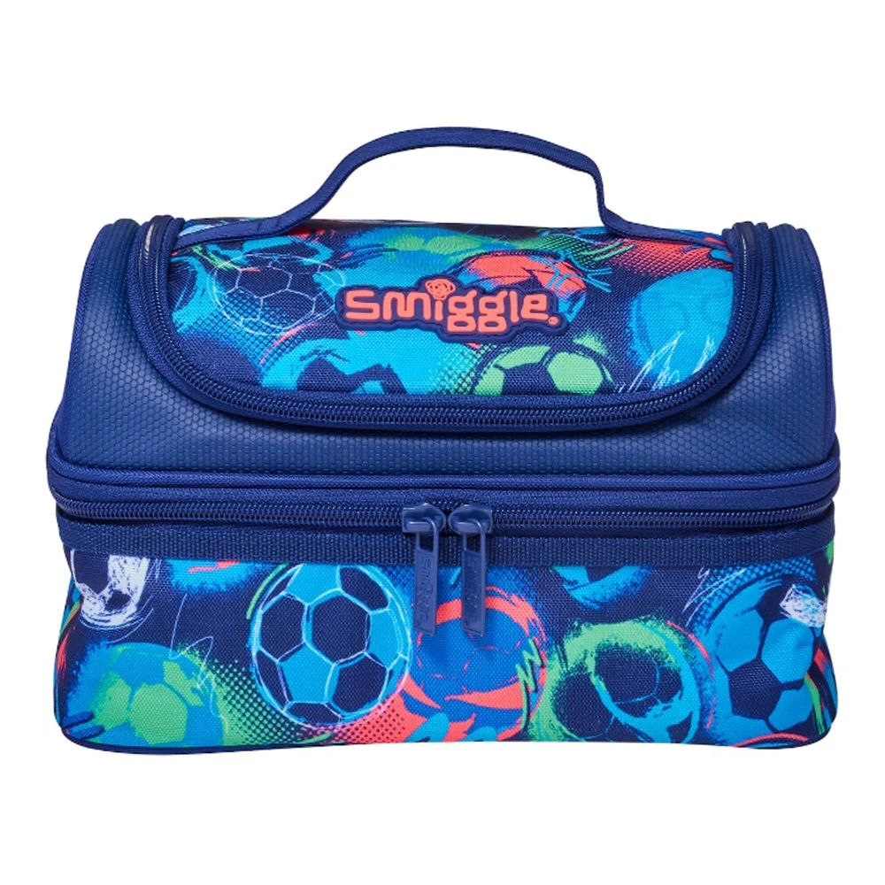 کیف ظرف غذا دوجداره دو زیپ طرح فوتبال (برند اسمیگل)-2.jpg