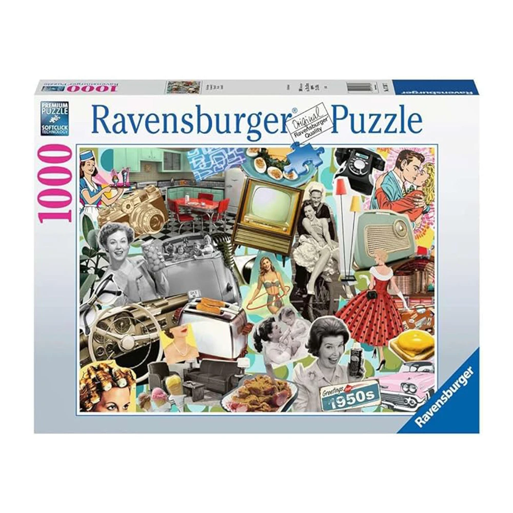پازل ۱۰۰۰ تکه طرح سلامی از دهه ۵۰ میلادی Greetings from the 1950s (برند رونزبرگر)-۲.jpg