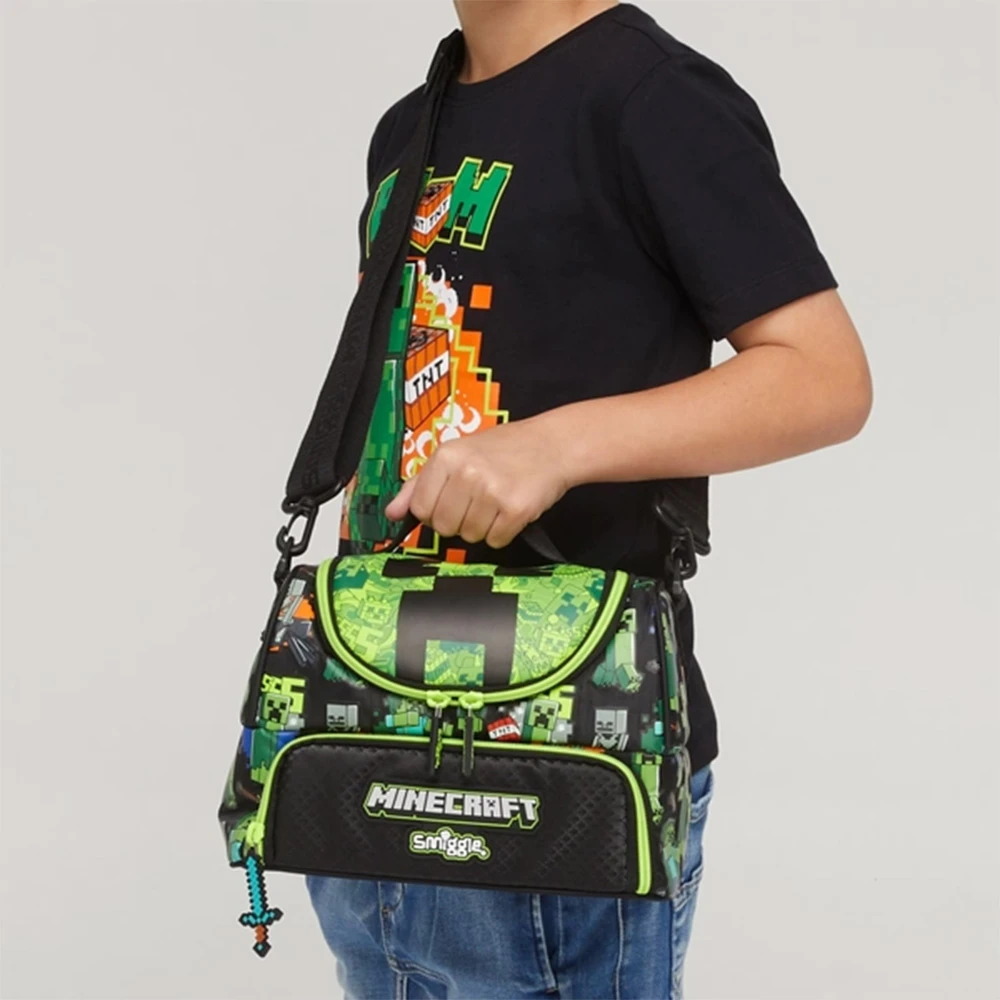 کیف ظرف غذا دوجداره دو زیپ طرح ماینکرفت (برند اسمیگل)-۱.jpg