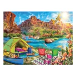 پازل ۱۵۰۰ تکه طرح کمپ در کنار رودخانه Canyon Camping (برند رونزبرگر)-۵.jpg
