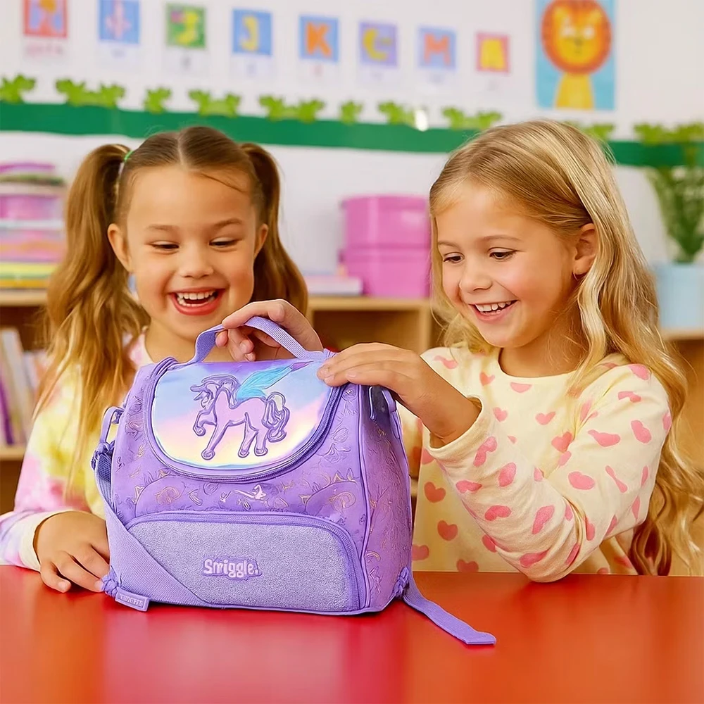 کیف ظرف غذا دوجداره دو زیپ طرح یونیکورن (برند اسمیگل)-۳.jpg