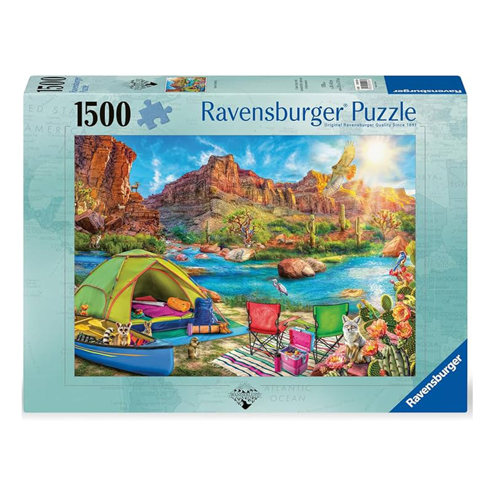 پازل ۱۵۰۰ تکه طرح کمپ در کنار رودخانه Canyon Camping (برند رونزبرگر)