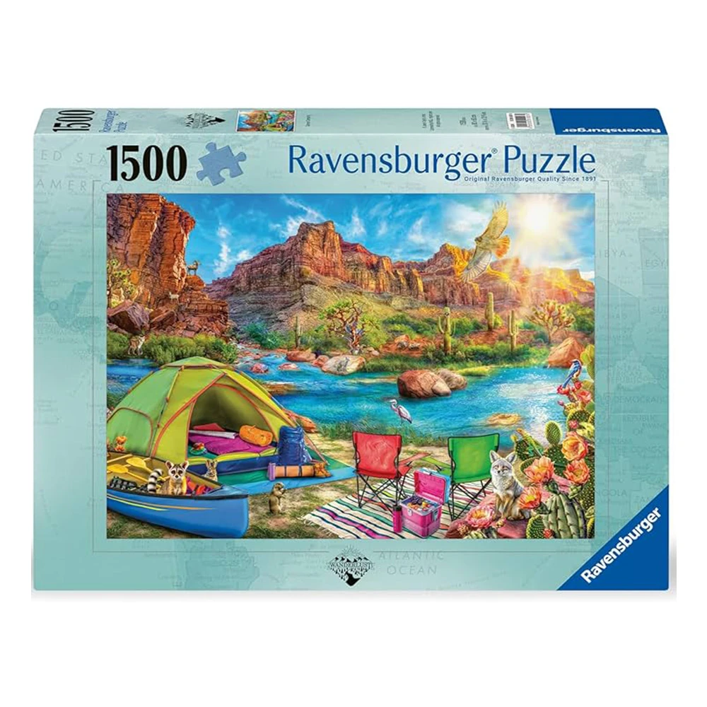 پازل ۱۵۰۰ تکه طرح کمپ در کنار رودخانه Canyon Camping (برند رونزبرگر)-۴.jpg