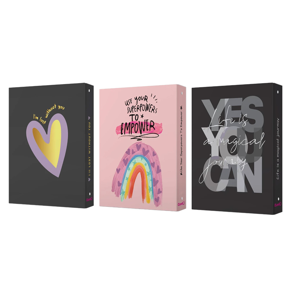 دفتر کلاسوری ۱۰۰ برگ ۶ حلقه جلد سخت A5 سری گود وایبز (برند الند)-۸.jpg