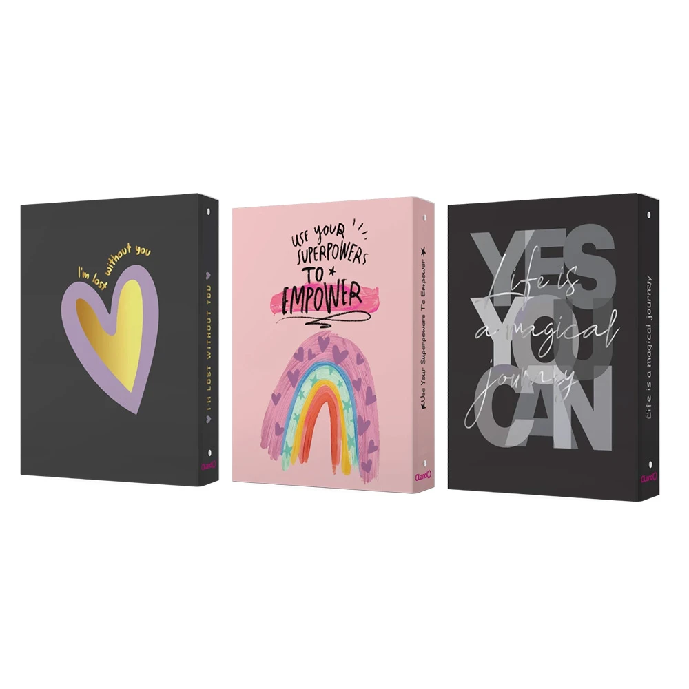 دفتر کلاسوری ۱۰۰ برگ ۶ حلقه جلد سخت A5 سری گود وایبز (برند الند)-۸.jpg