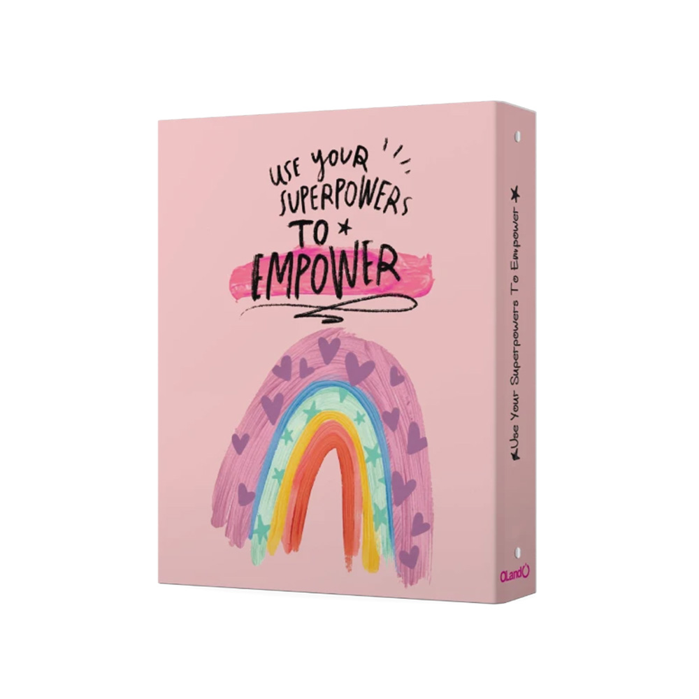 دفتر کلاسوری ۱۰۰ برگ ۶ حلقه جلد سخت A5 سری گود وایبز (برند الند)-۴.jpg