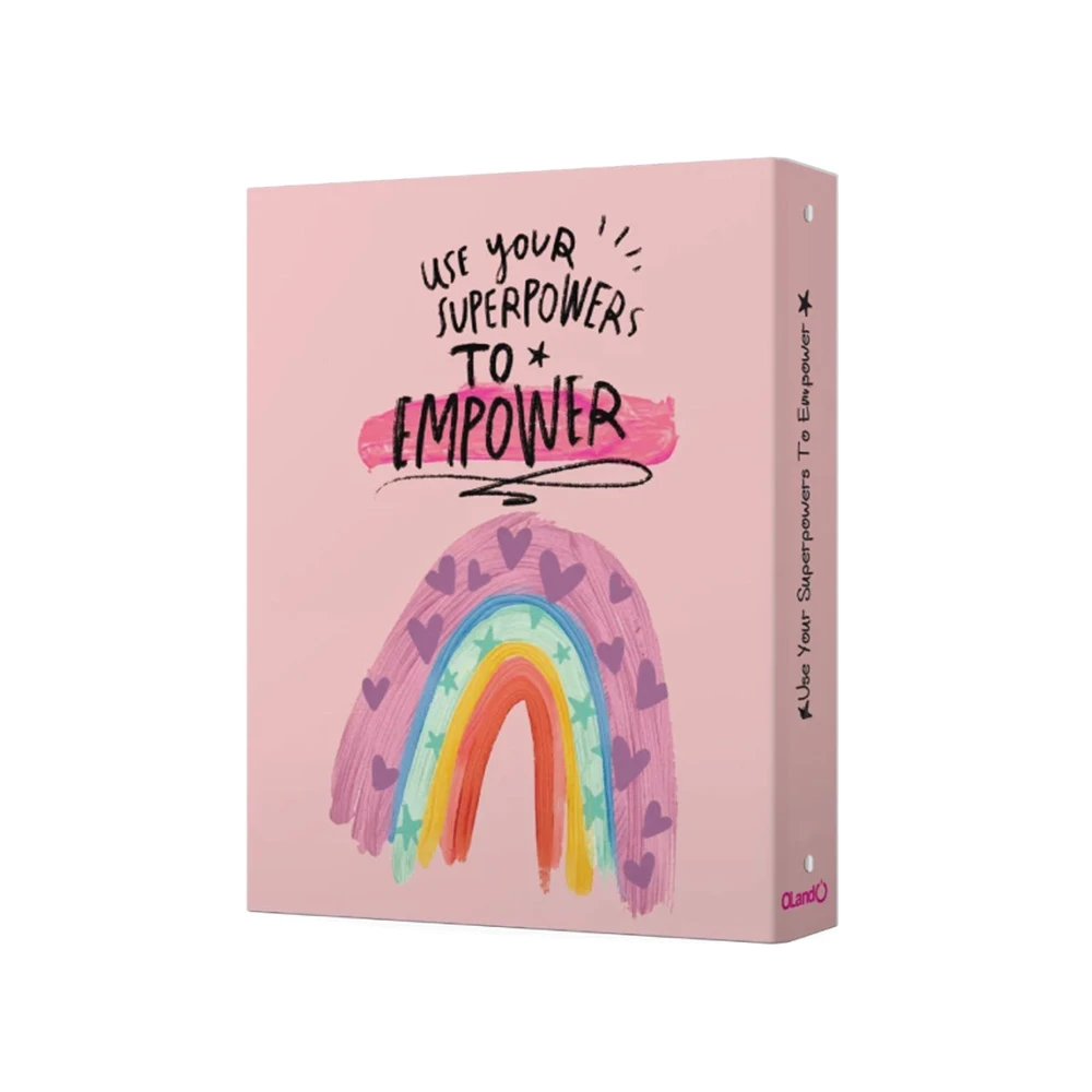 دفتر کلاسوری ۱۰۰ برگ ۶ حلقه جلد سخت A5 سری گود وایبز (برند الند)-۴.jpg