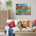 پازل ۱۵۰۰ تکه طرح کمپ در کنار رودخانه Canyon Camping (برند رونزبرگر)-۱.jpg