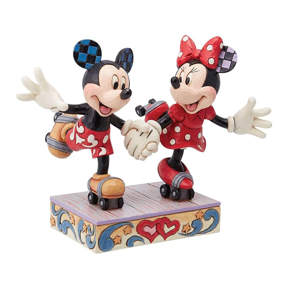مجسمه میکی و مینی اسکیت سوار Mickey and Minnie Mouse Roller Skating (برند دیزنی)