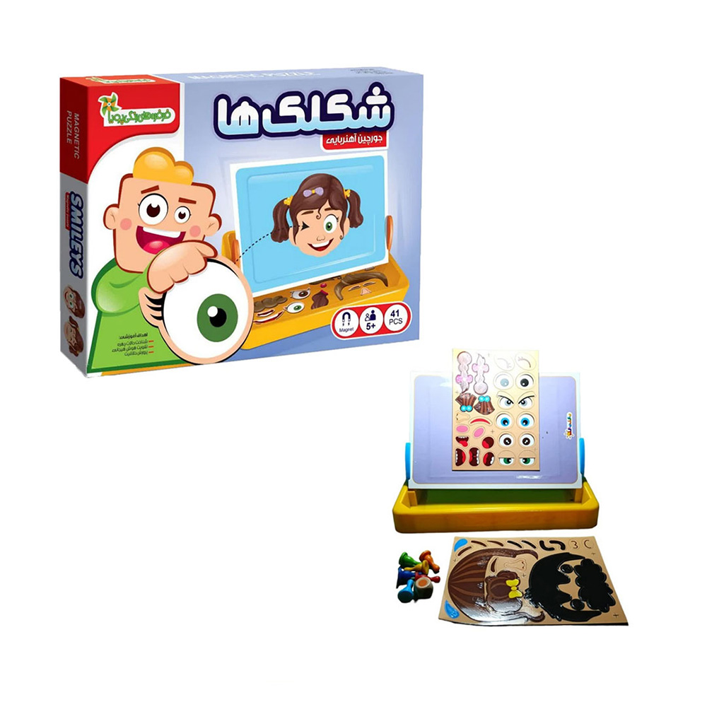 جورچین آهنربایی شکلک ها (برند فرفره های رنگی پویا)-۲.jpg