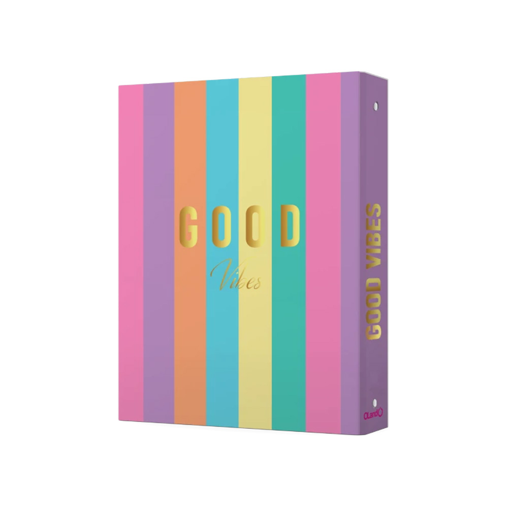 دفتر کلاسوری ۱۰۰ برگ ۶ حلقه جلد سخت A5 سری گود وایبز (برند الند)-۱.jpg