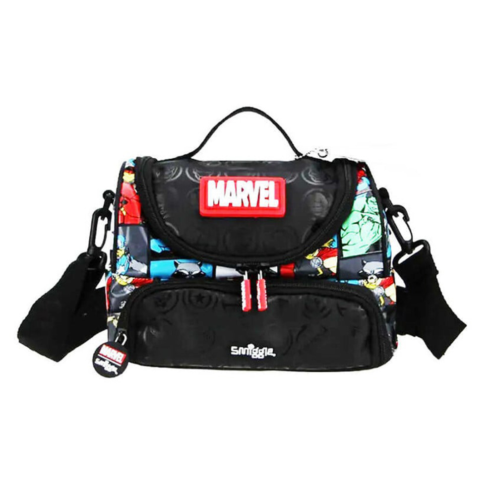 کیف ظرف غذا دوجداره دو زیپ طرح مارول (برند اسمیگل)