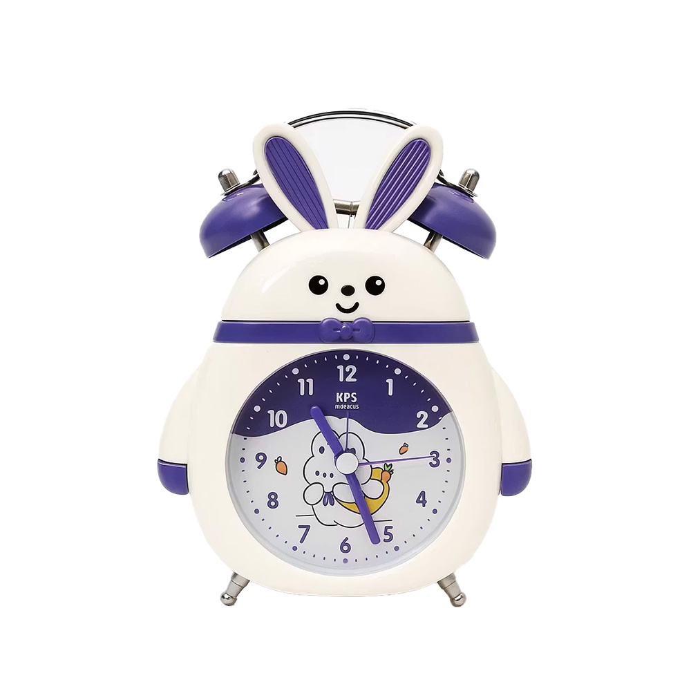ساعت رومیزی زنگ دار طرح خرگوش-بنفش.jpg
