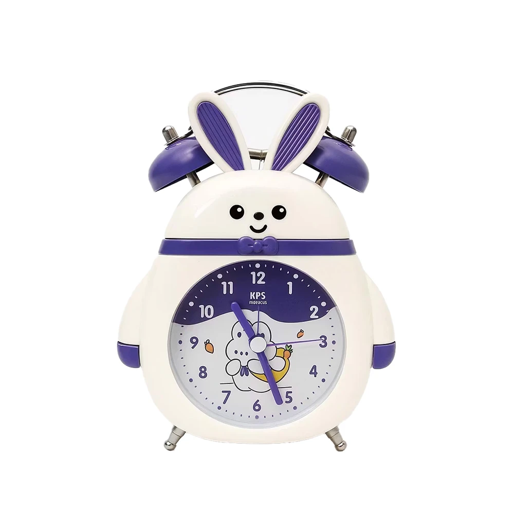ساعت رومیزی زنگ دار طرح خرگوش-بنفش.jpg