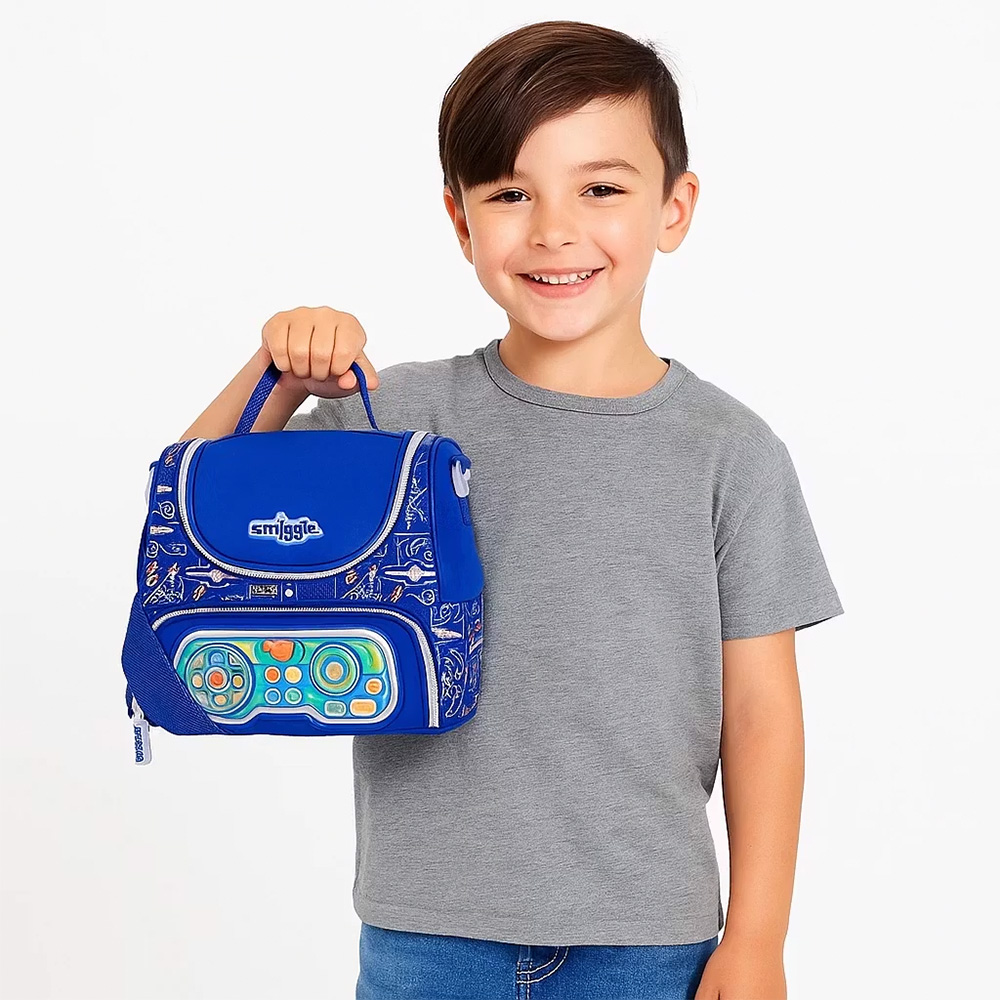 کیف ظرف غذا دوجداره دو زیپ طرح دسته بازی (برند اسمیگل)-۳.jpg