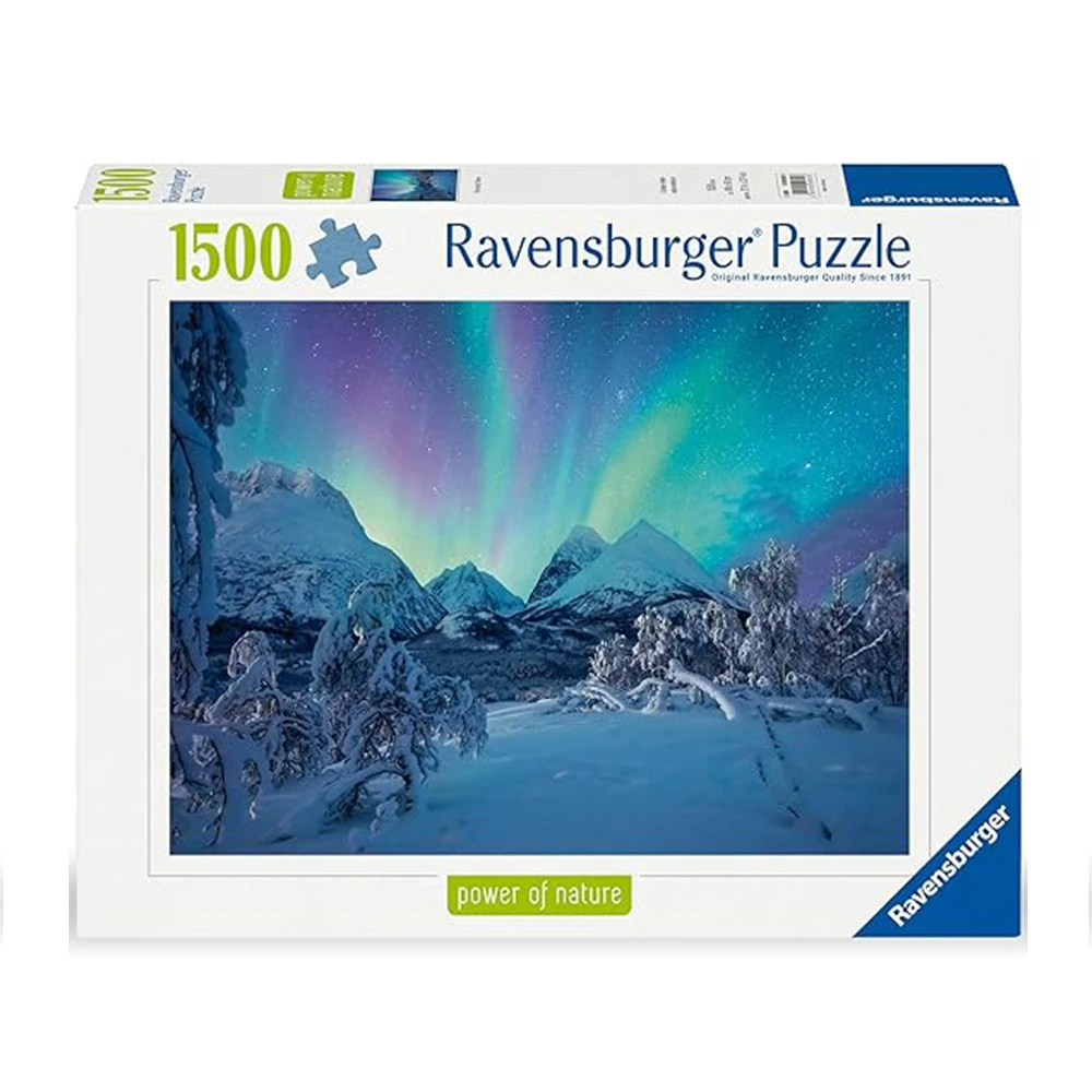 پازل ۱۵۰۰ تکه طرح رقص نورهای شمالی Northern Lights Dance (برند رونزبرگر) -۱.jpg